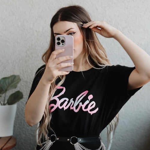 Produktbild Barbie - Melted Logo T-Shirt svart