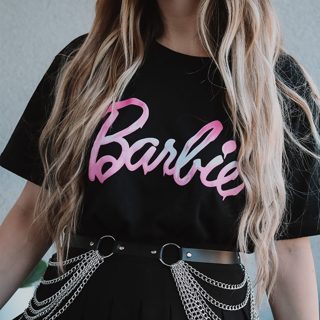 Produktbild Barbie - Melted Logo T-Shirt svart