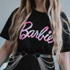Produktbild Barbie - Melted Logo T-Shirt svart