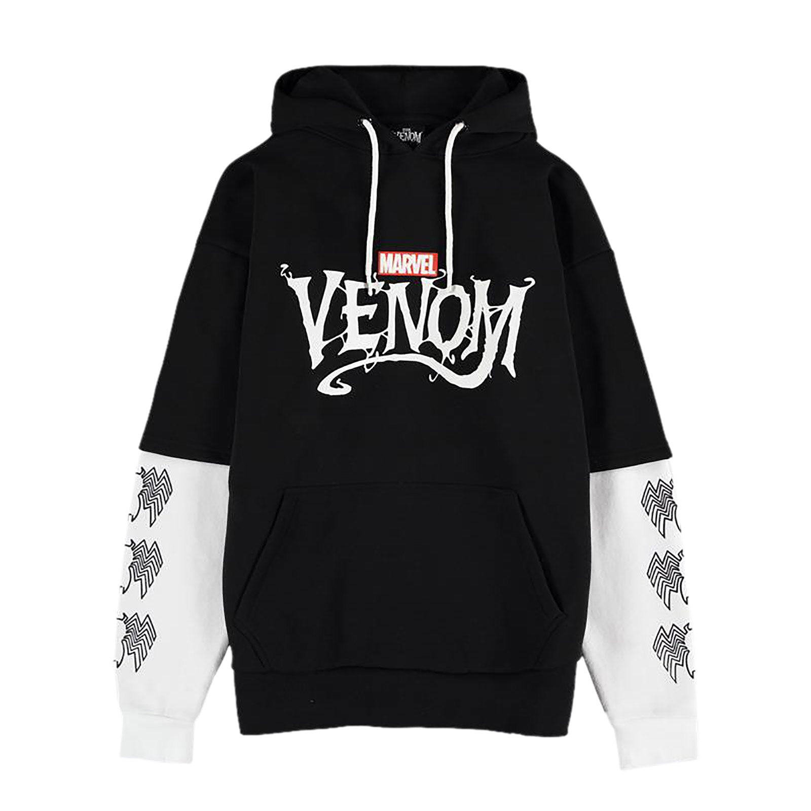 Produktbild Venom - Logotyp Huvtröja svart-vit