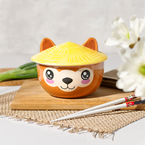 Produktbild Alpaka Kawaii skål med lock för animefans