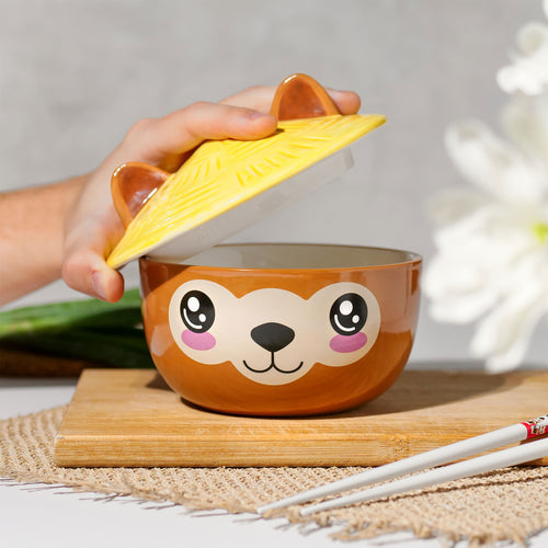 Produktbild Alpaka Kawaii skål med lock för animefans