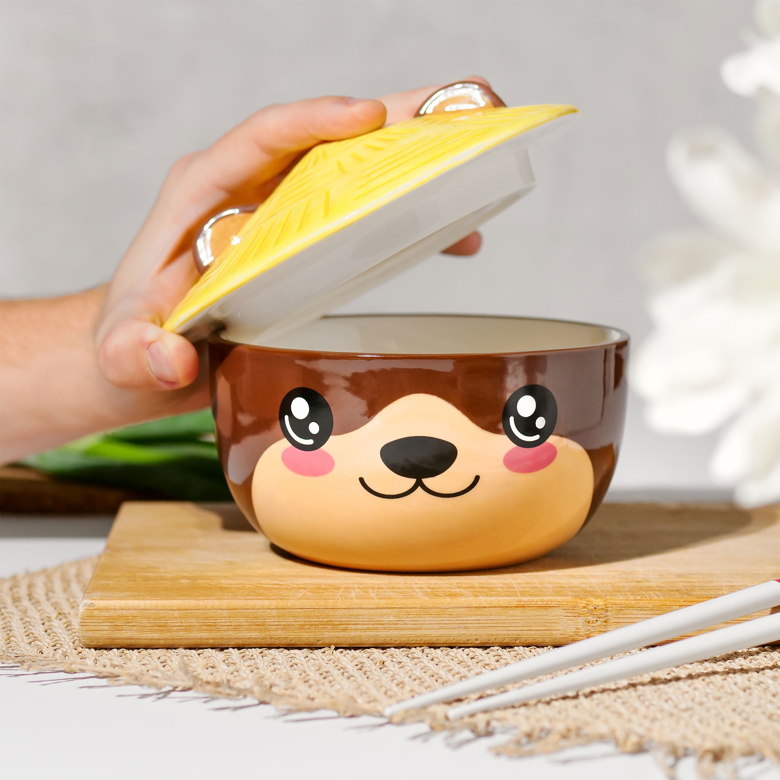 Produktbild Otter Kawaii skål med lock för animefans