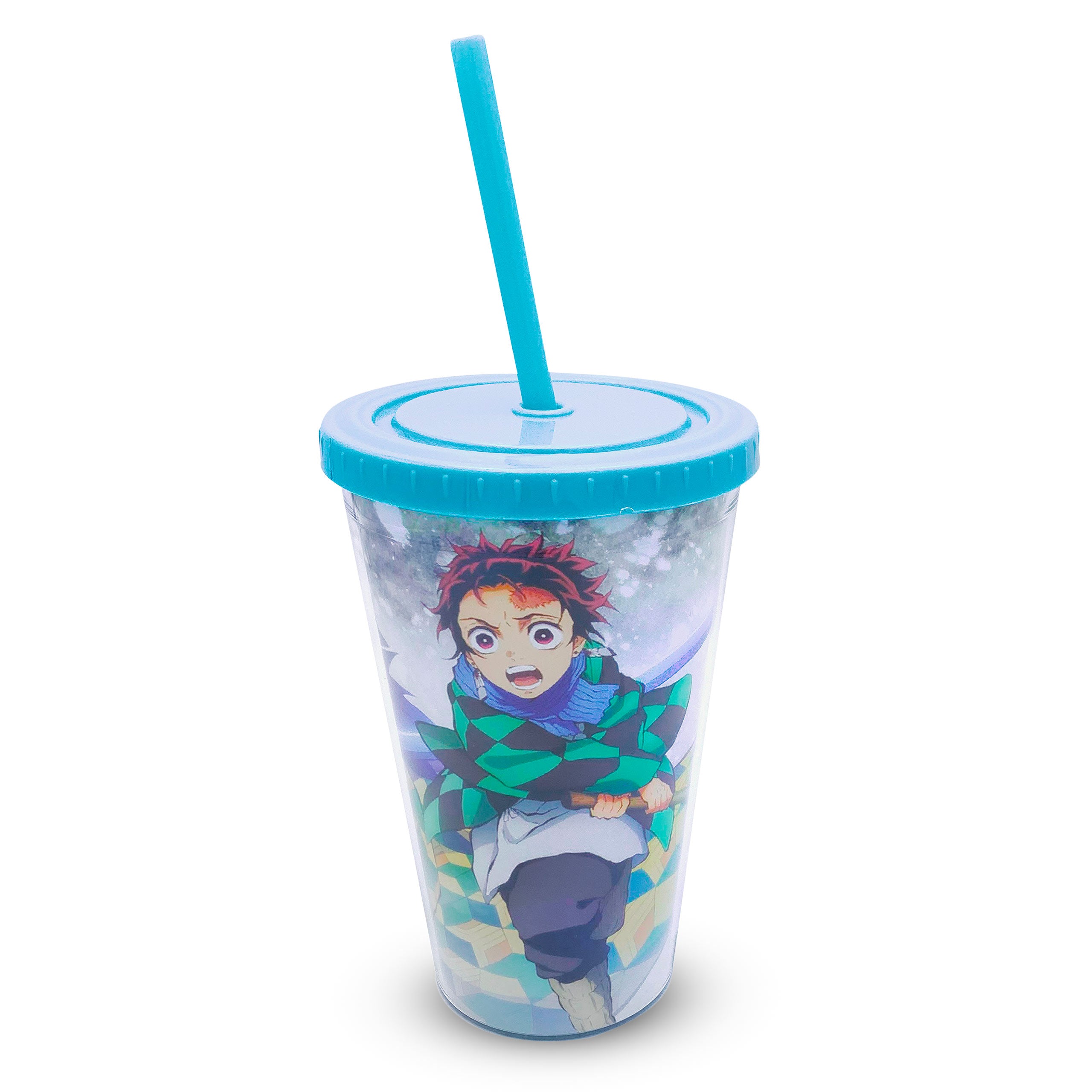 Produktbild Demon Slayer - Tanjiro Kamado mugg med sugrör