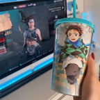 Produktbild Demon Slayer - Tanjiro Kamado mugg med sugrör