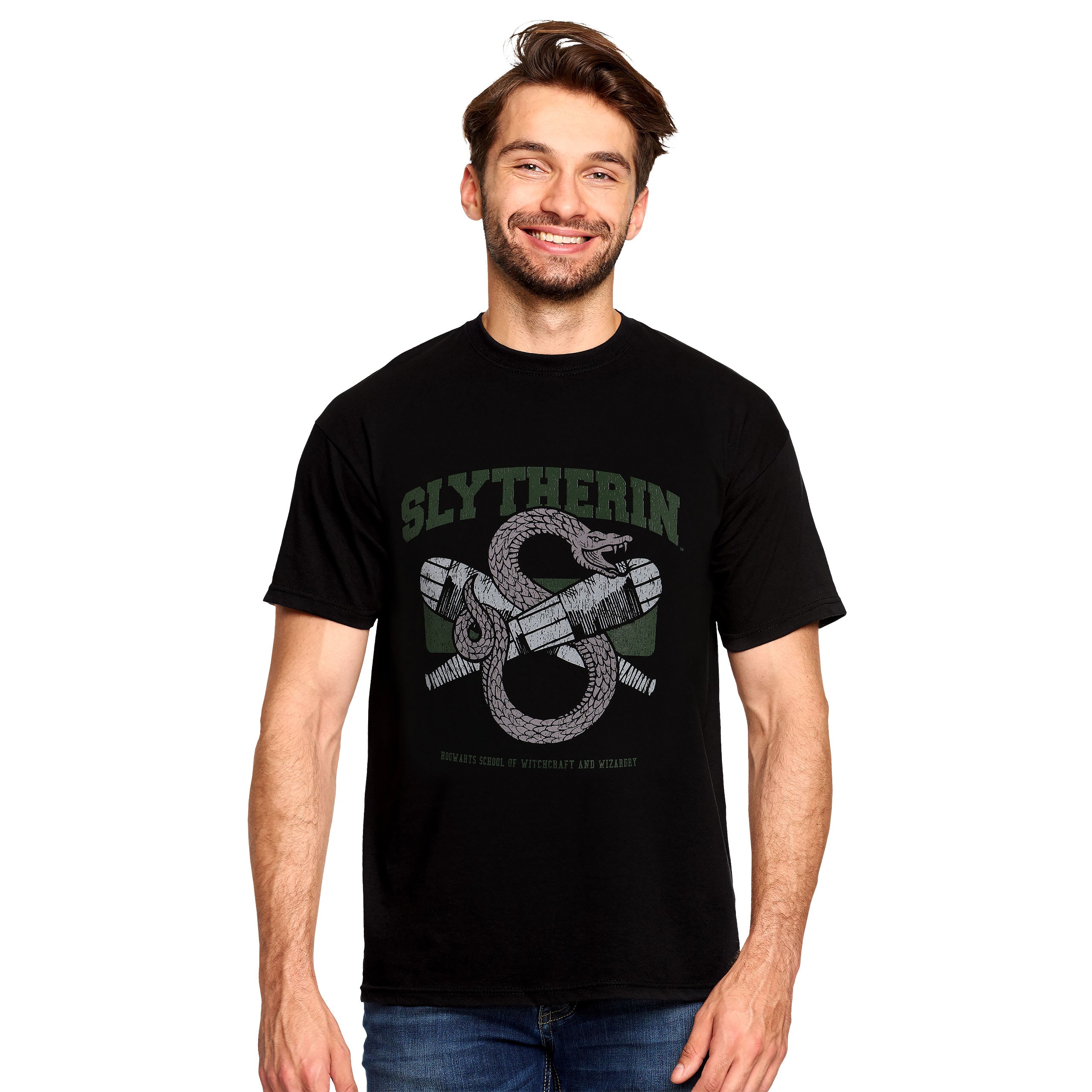 Produktbild Slytherin Quidditch College T-shirt svart - Harry Potter