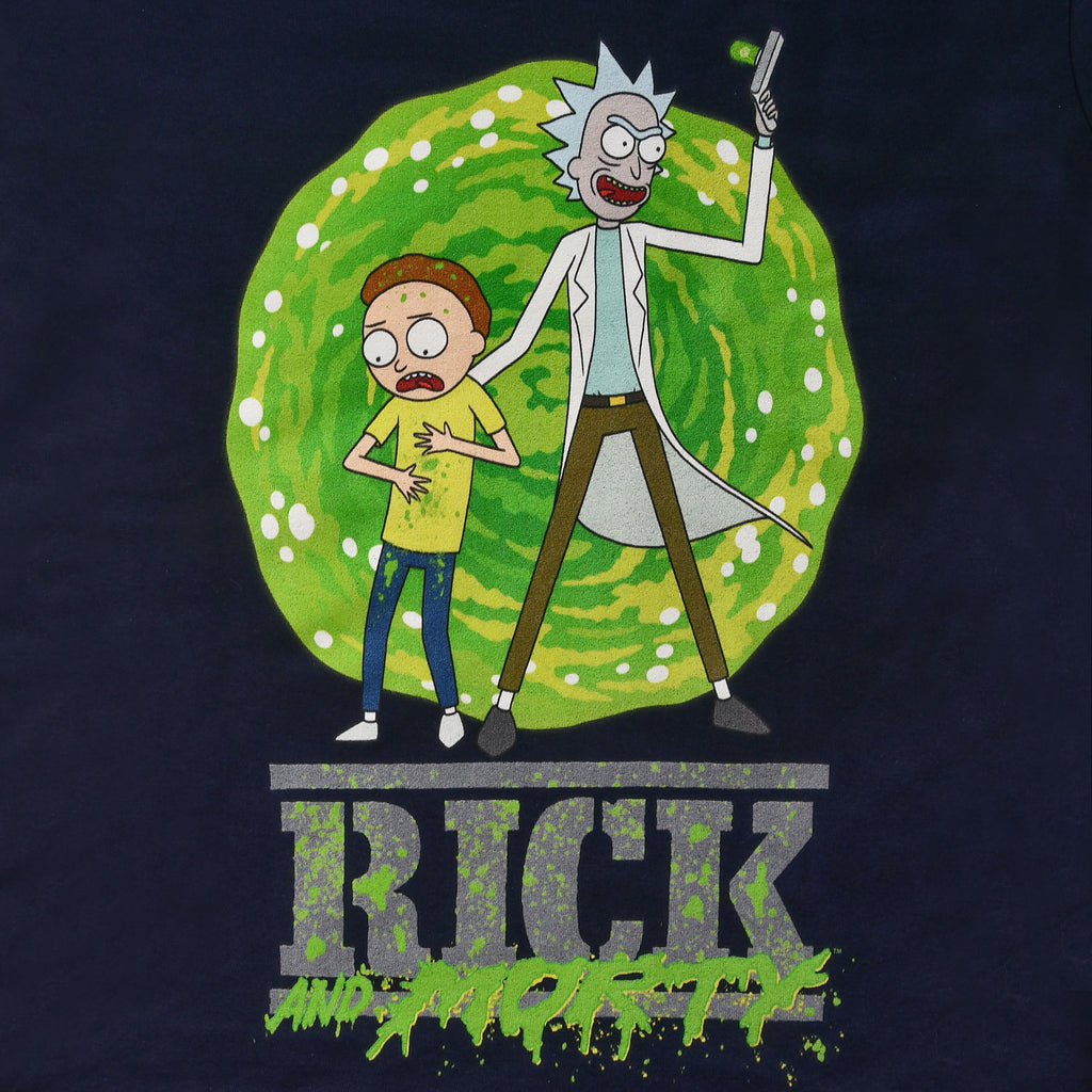 Produktbild Rick and Morty - Portal T-shirt blå