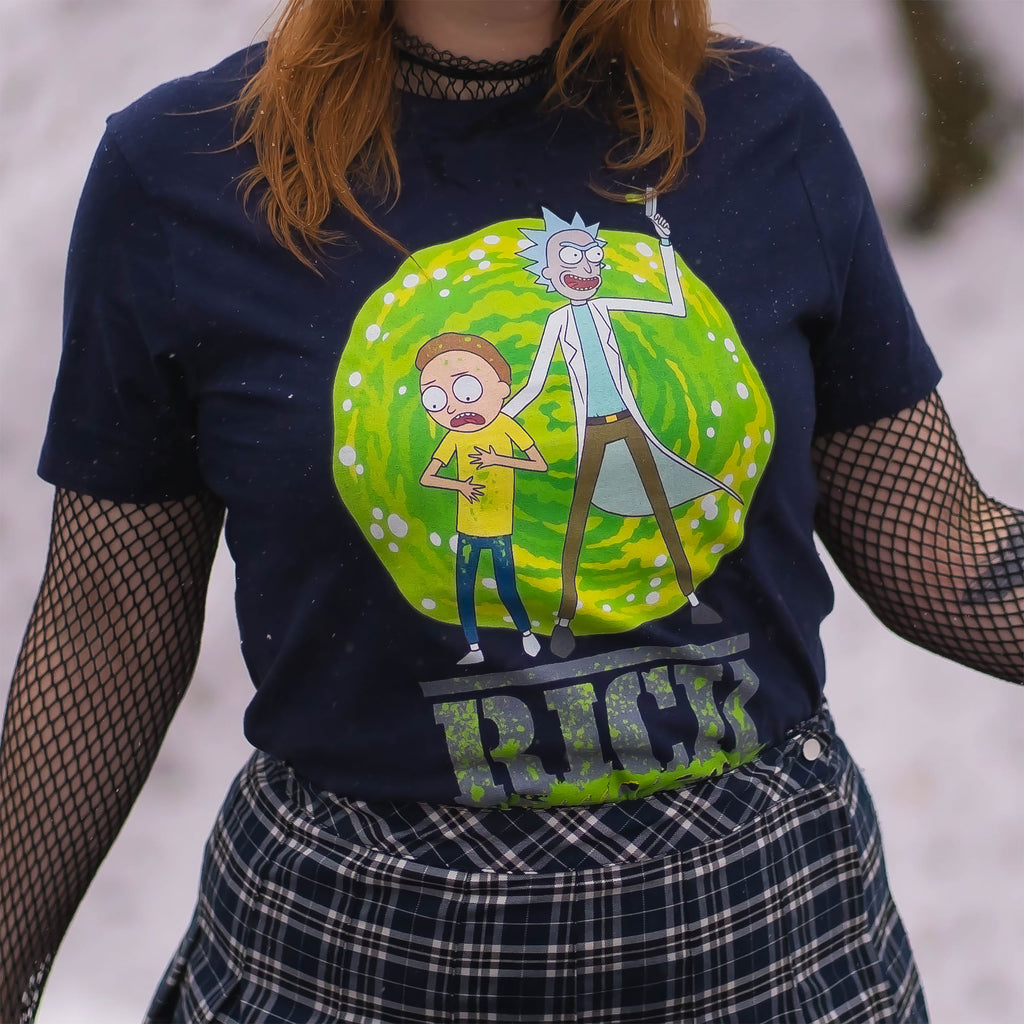 Produktbild Rick and Morty - Portal T-shirt blå