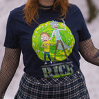 Produktbild Rick and Morty - Portal T-shirt blå