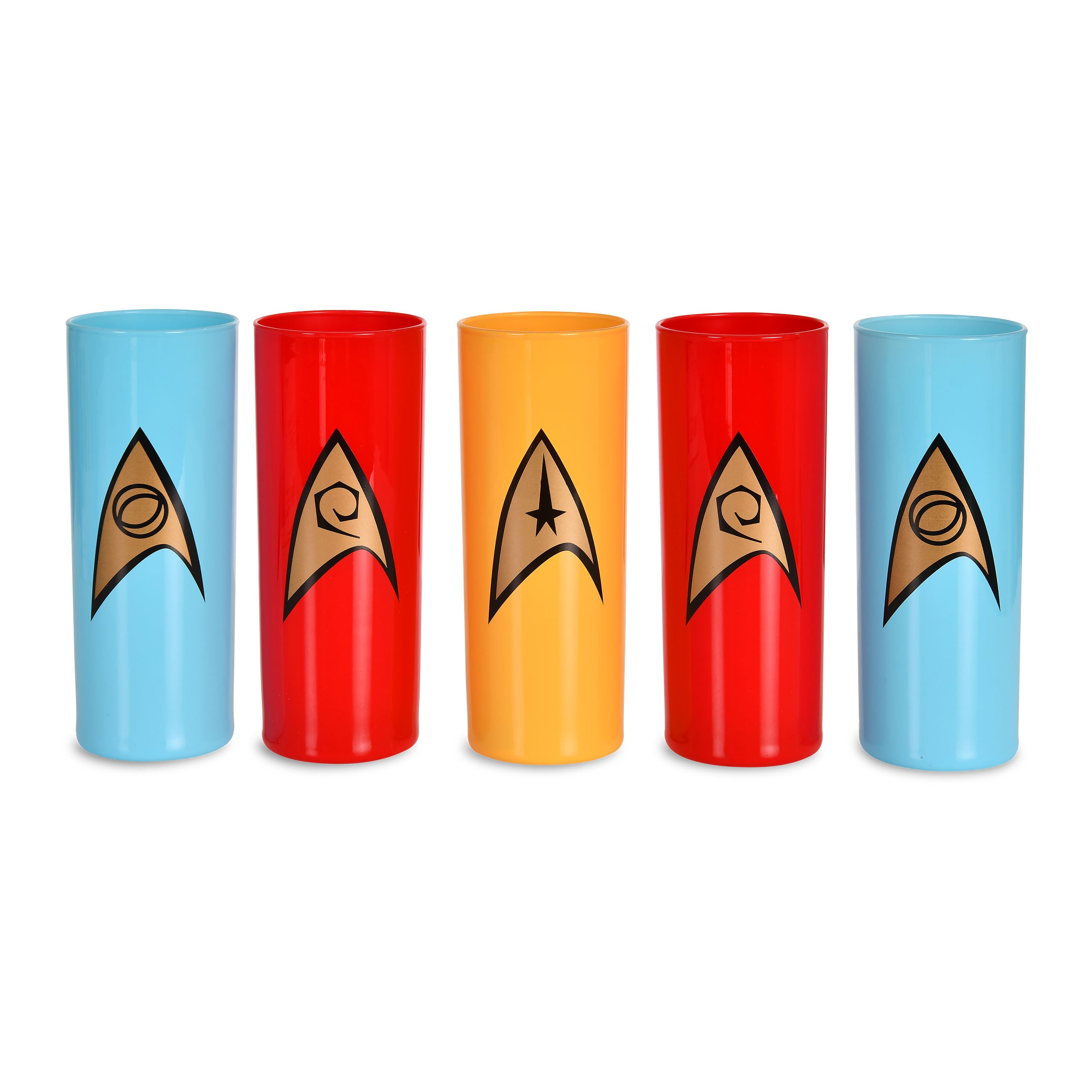 Produktbild Starfleet-emblemglas 5-delars set - Star Trek