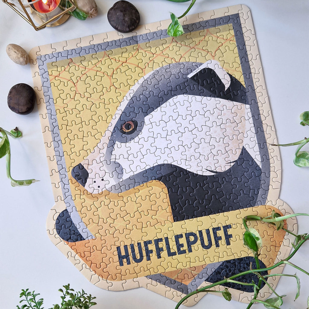 Produktbild Hufflepuff Djurvapensköld Pussel i Trolldrycksflaska - Harry Potter