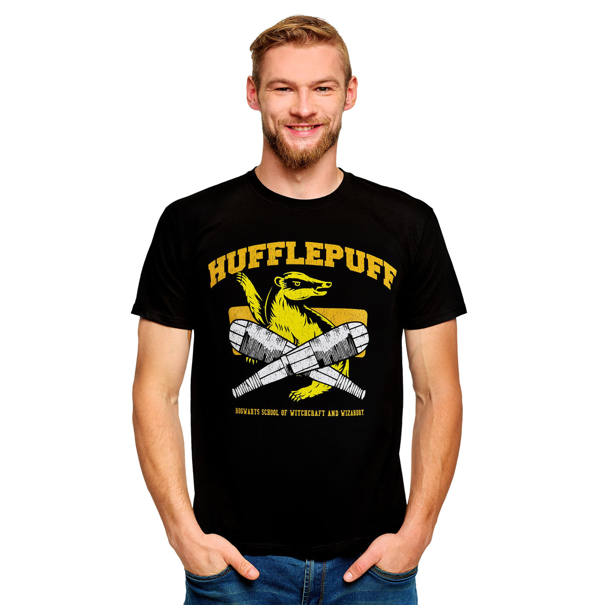 Produktbild Hufflepuff Quidditch College T-shirt svart - Harry Potter