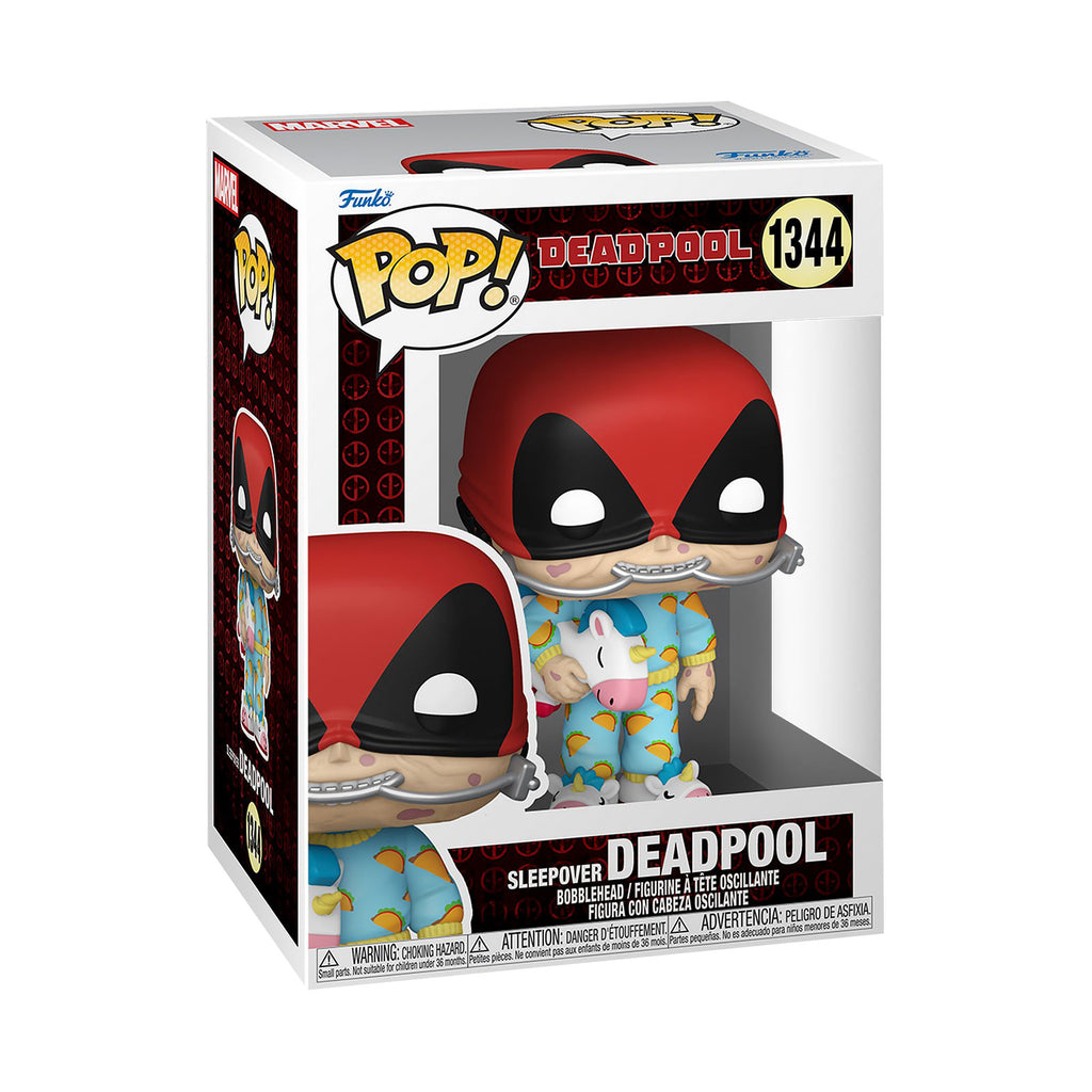 Produktbild Deadpool i pyjamas Sleepover Funko Pop figur med vickande huvud