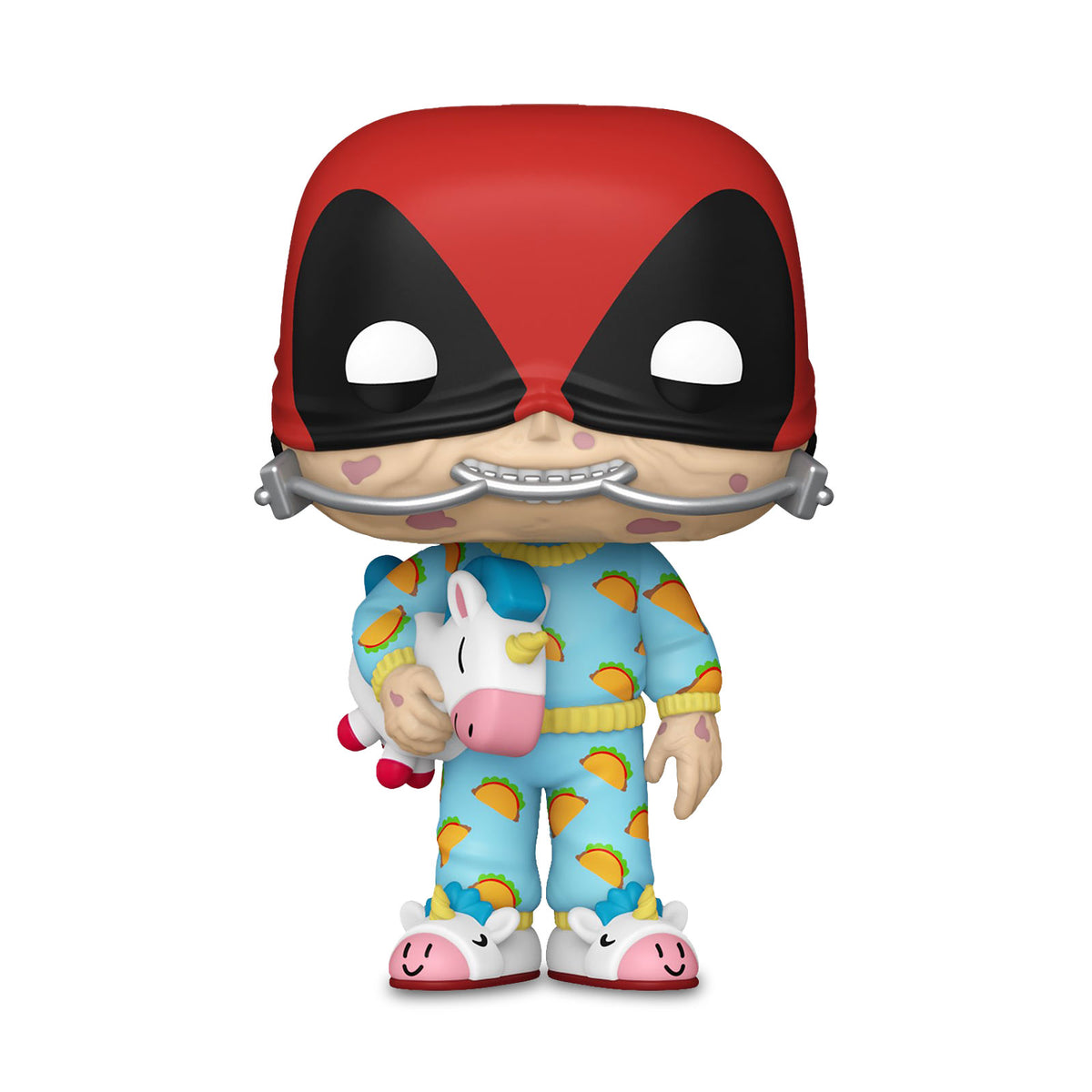 Produktbild Deadpool i pyjamas Sleepover Funko Pop figur med vickande huvud