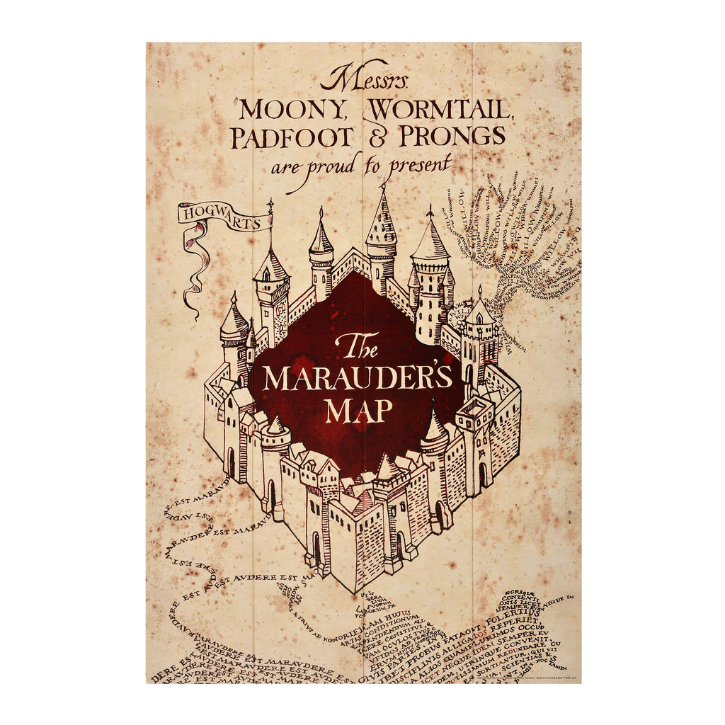 Produktbild Harry Potter - Karta över Marodörerna Trätavla