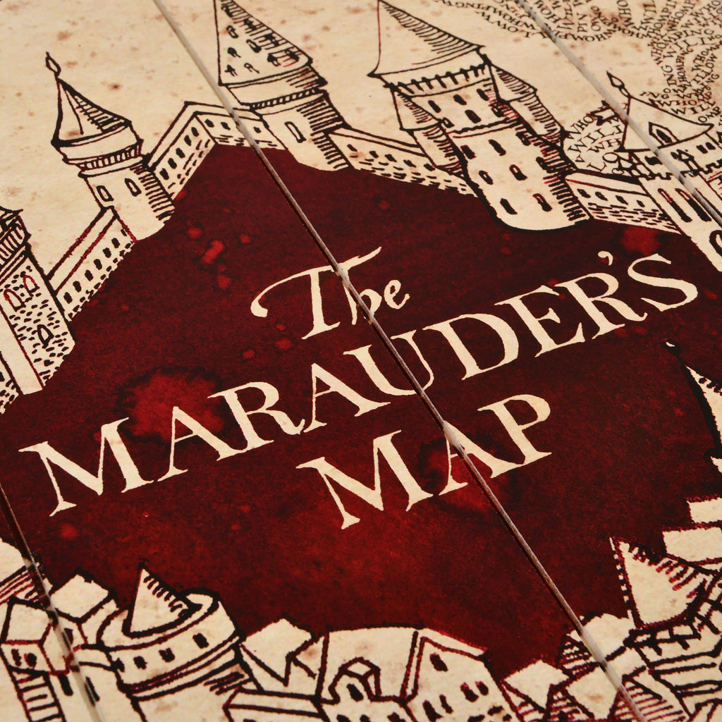 Produktbild Harry Potter - Karta över Marodörerna Trätavla