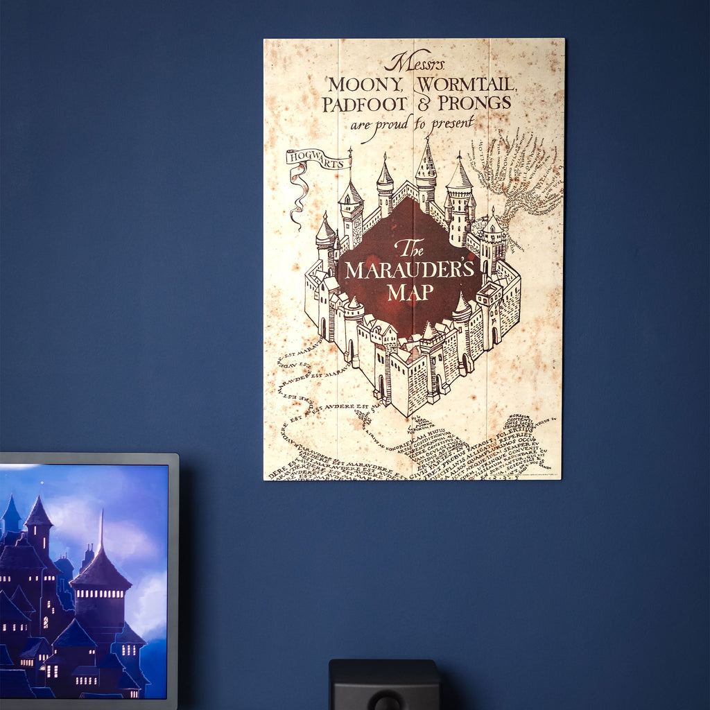 Produktbild Harry Potter - Karta över Marodörerna Trätavla