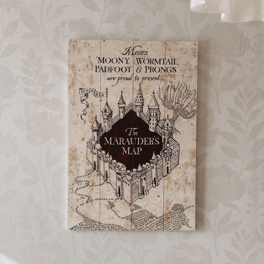 Produktbild Harry Potter - Karta över Marodörerna Trätavla
