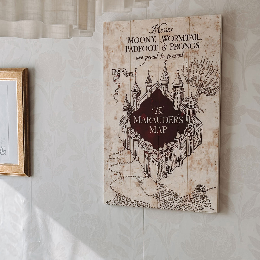 Produktbild Harry Potter - Karta över Marodörerna Trätavla
