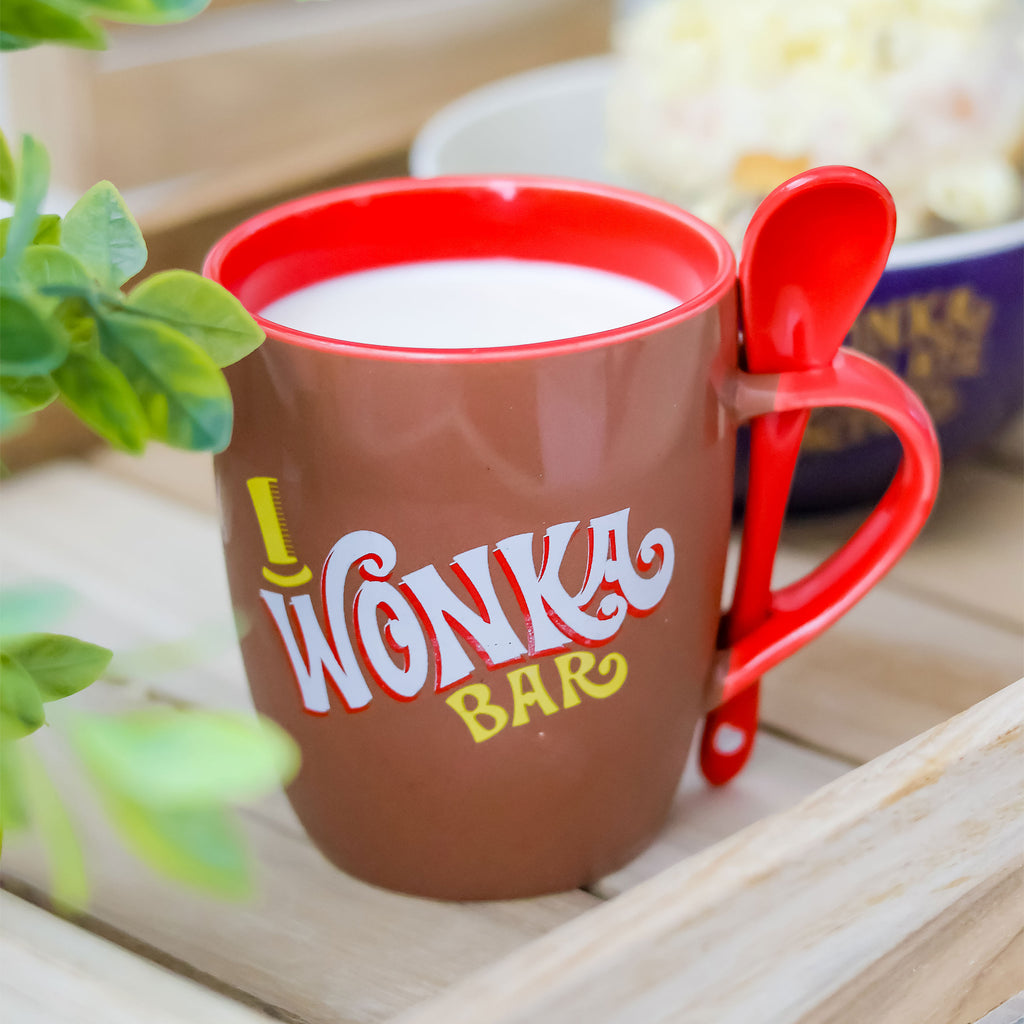 Produktbild Willy Wonka Mugg med sked - Kalle och chokladfabriken