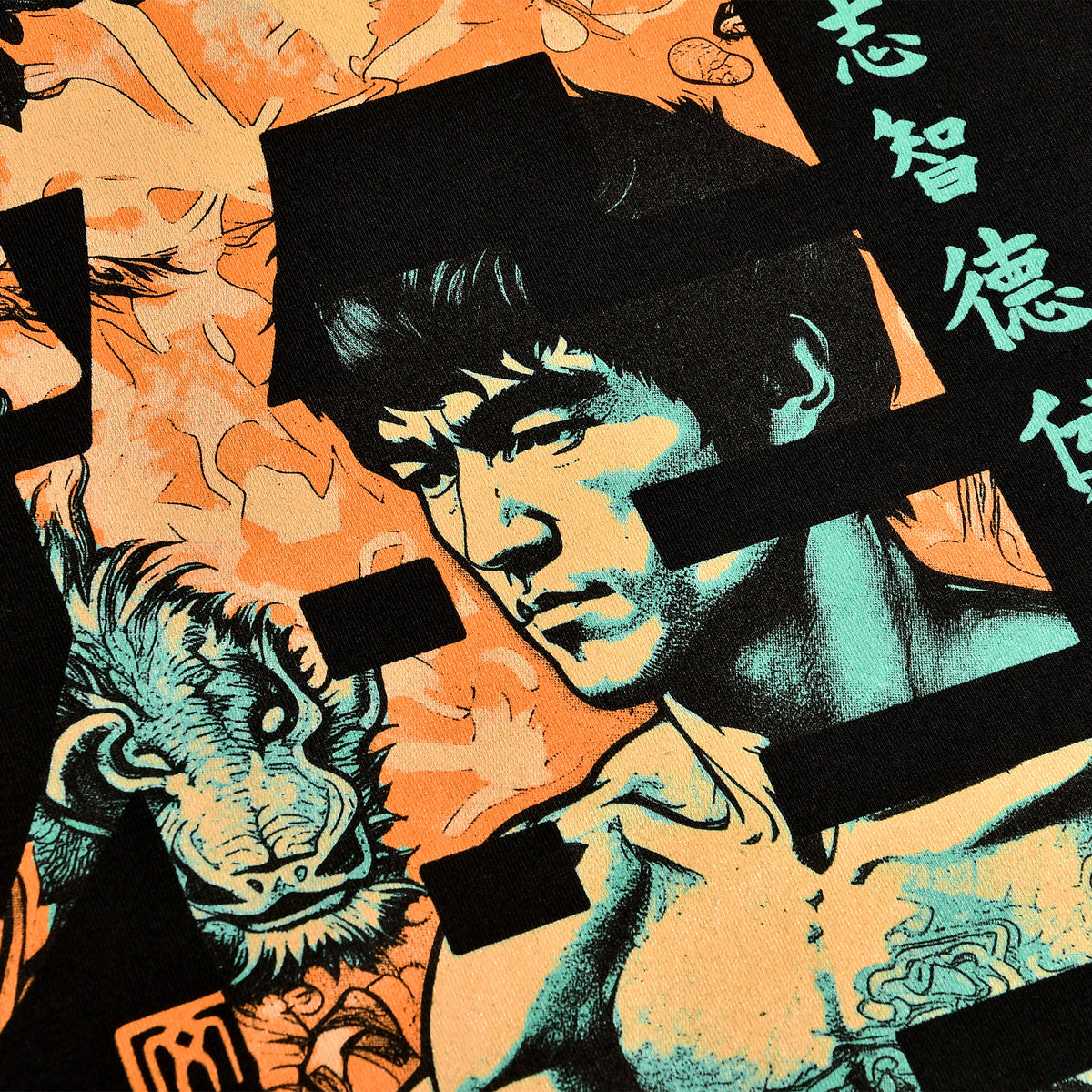 Produktbild Kung Fu Kalligrafi T-shirt för Bruce Lee-fans svart