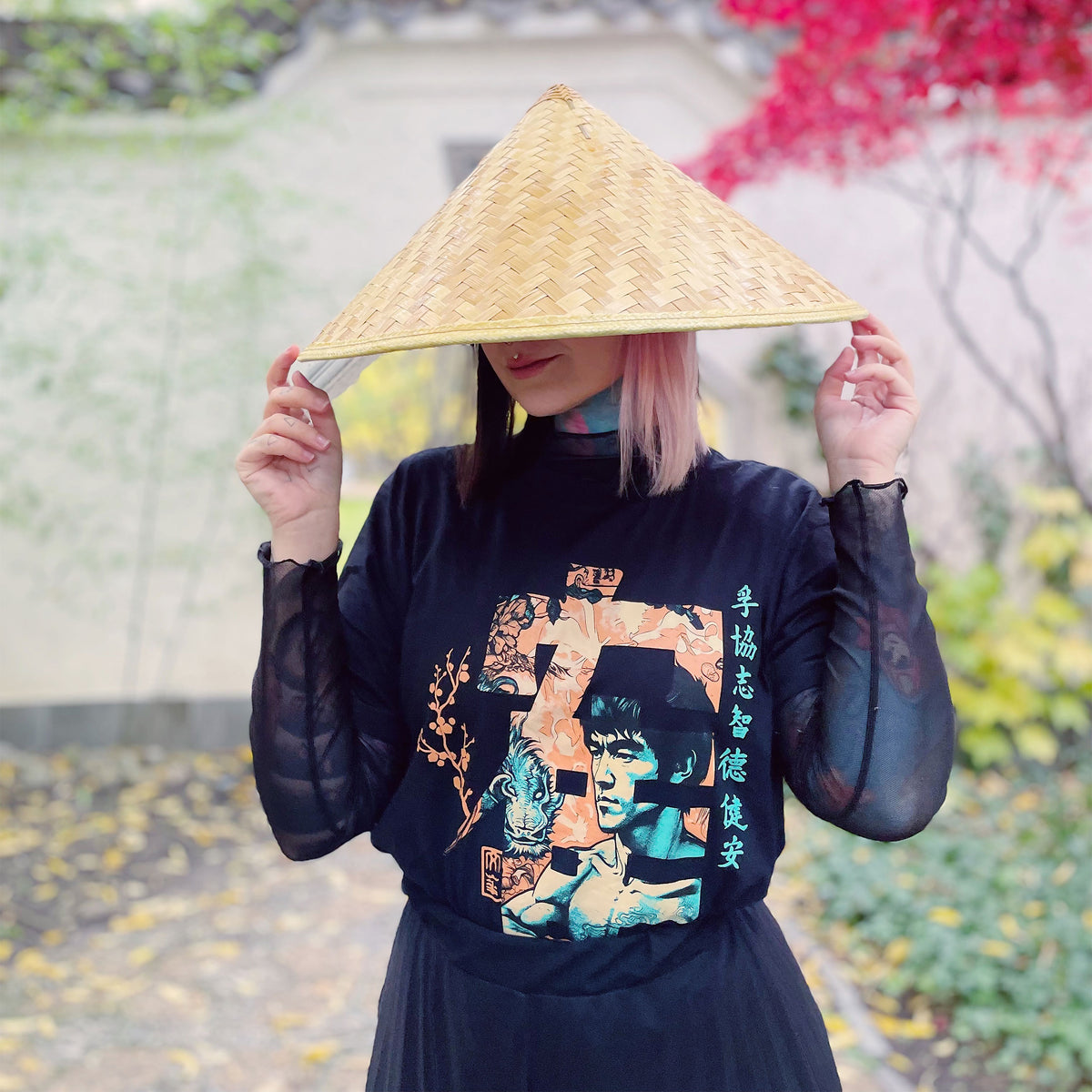 Produktbild Kung Fu Kalligrafi T-shirt för Bruce Lee-fans svart