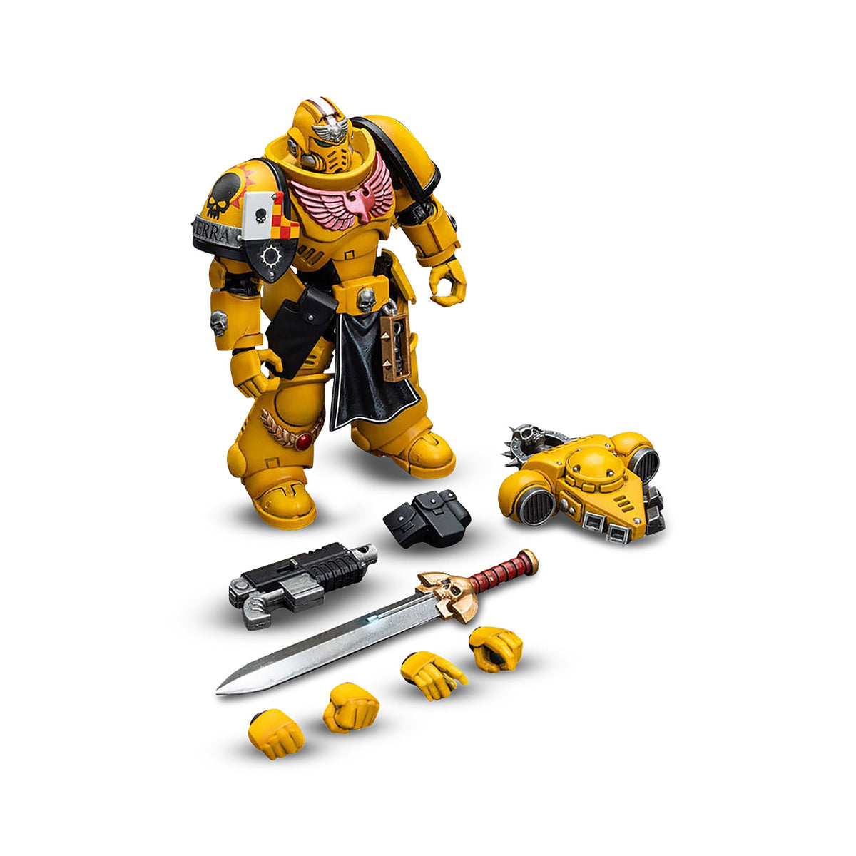 Produktbild Warhammer 40k - Imperial Fists Löjtnant med Energisvärd Actionfigur 1:18