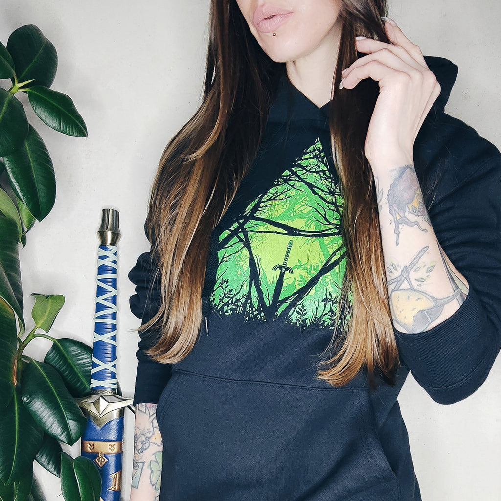 Product image Master Sword in the Forest Hoodie for Zelda Fans Black