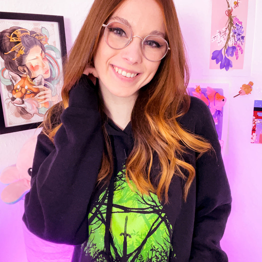Product image Master Sword in the Forest Hoodie for Zelda Fans Black