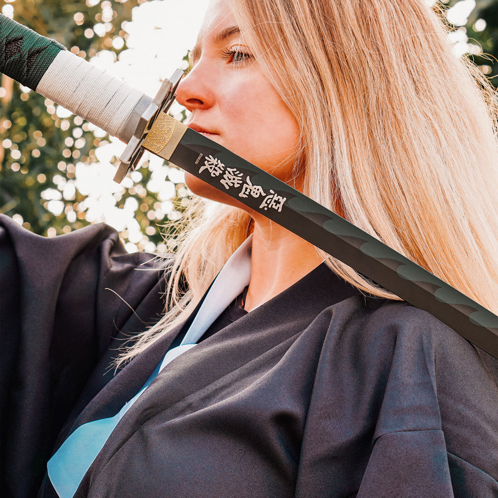 Produktbild Sanemi Katana-replika med Saya för Demon Slayer-fans