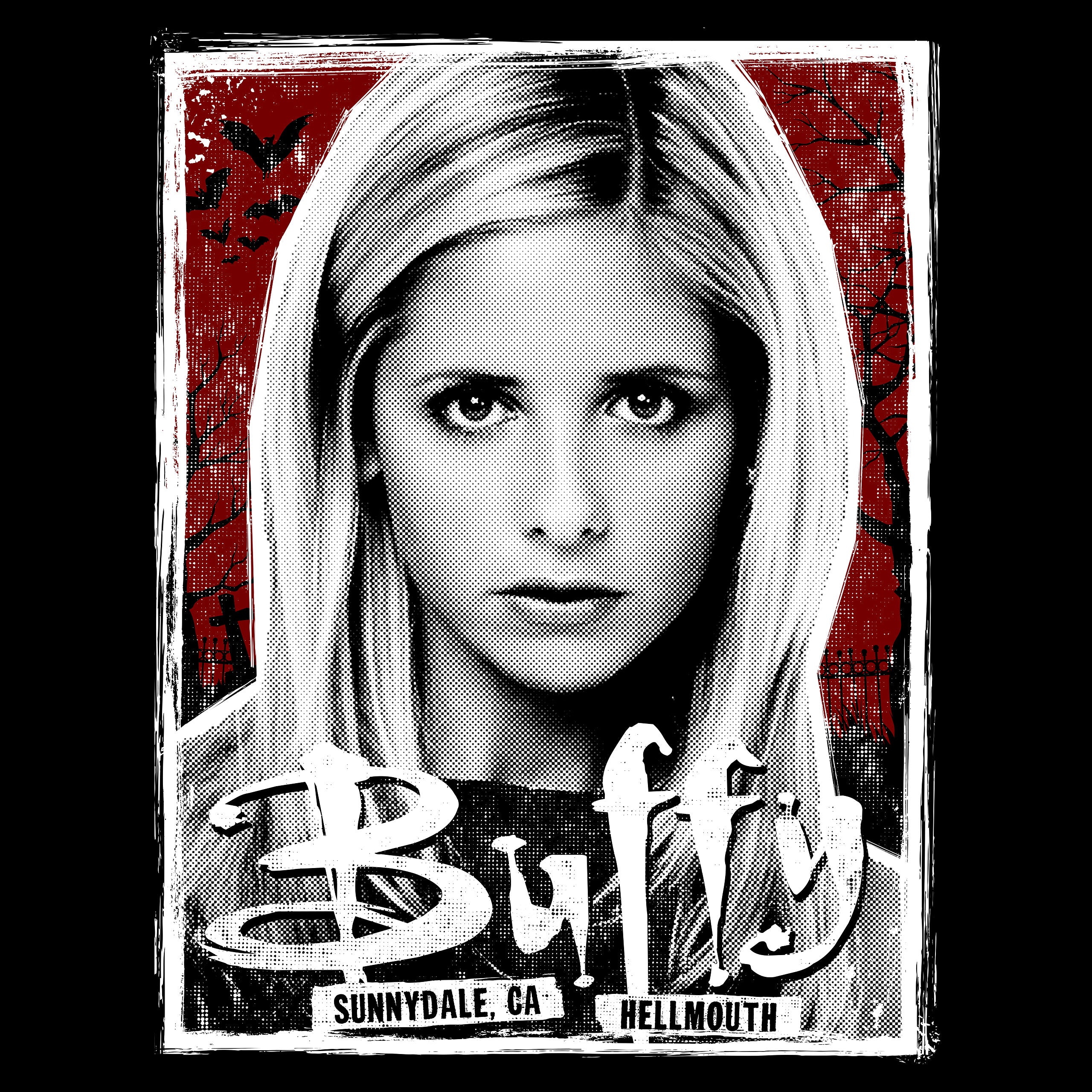 Produktbild Vampyrjägare T-shirt för Buffy-fans svart