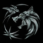 Produktbild Witcher - Vargmedaljong T-shirt svart