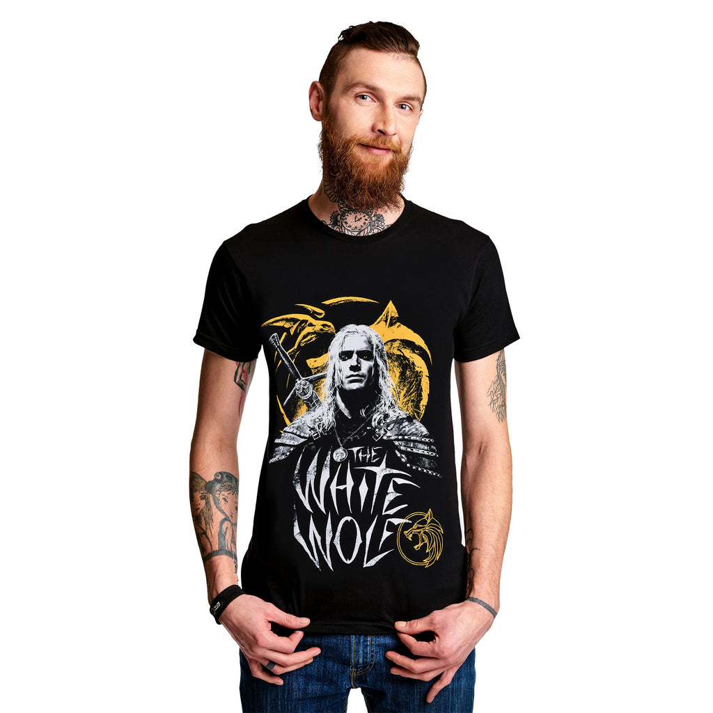 Produktbild Witcher - Geralt White Wolf T-shirt svart