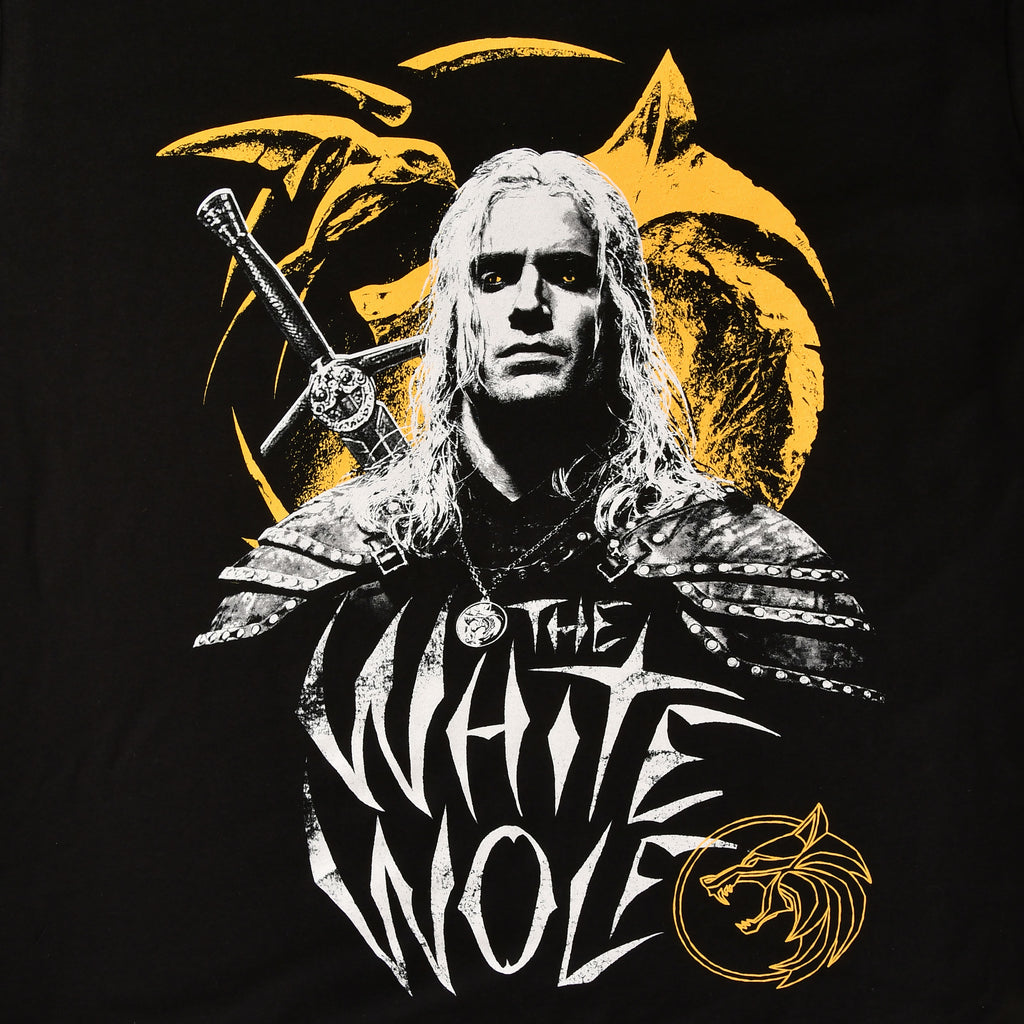 Produktbild Witcher - Geralt White Wolf T-shirt svart