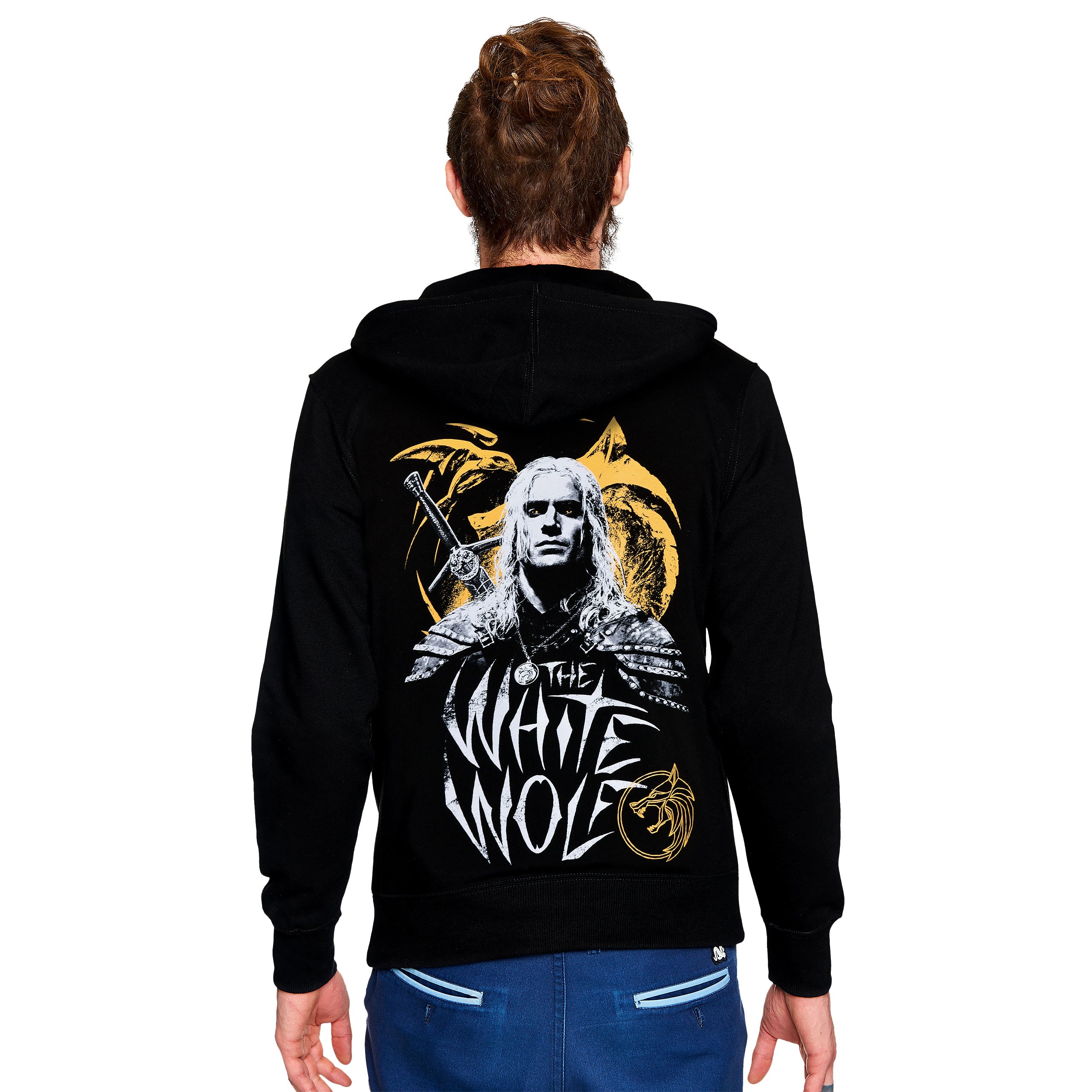 Produktbild Witcher - Geralt Vit Varg Huvtröja svart
