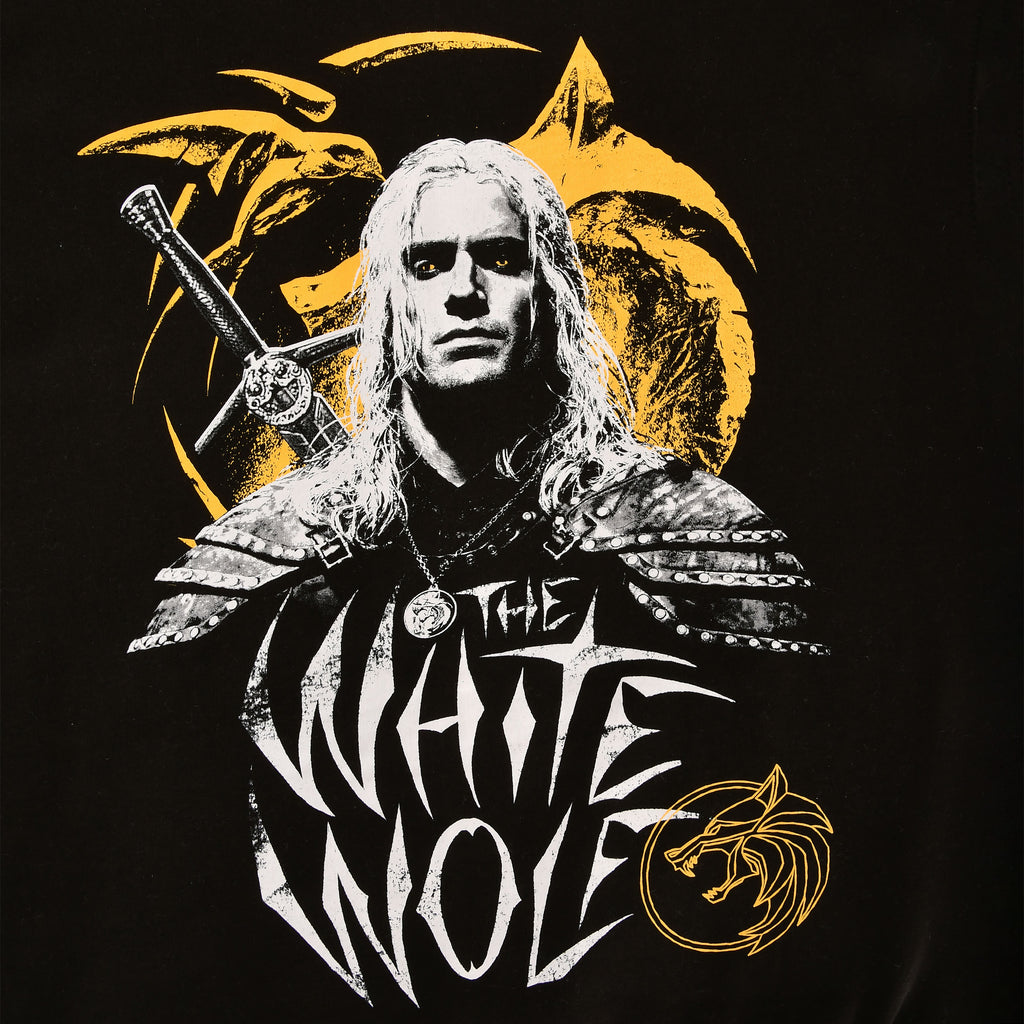 Produktbild Witcher - Geralt Vit Varg Huvtröja svart