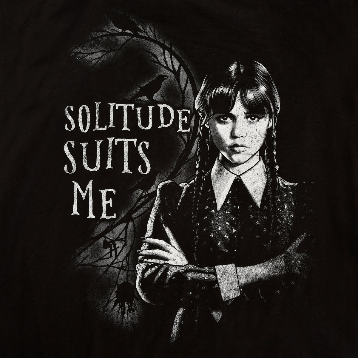 Produktbild Wednesday - Solitude Suits Me Huvtröja med Kofta