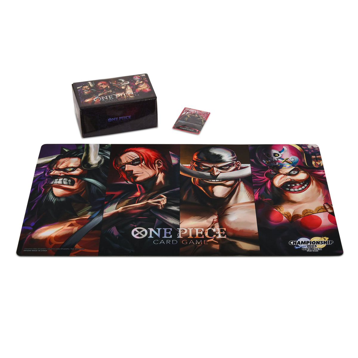 Produktbild One Piece Card Game - Fyra Kejsare Spelmatta och Förvaringslåda