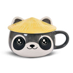 Produktbild Tvättbjörn Kawaii Mugg med lock för anime-fans