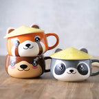 Produktbild Tvättbjörn Kawaii Mugg med lock för anime-fans