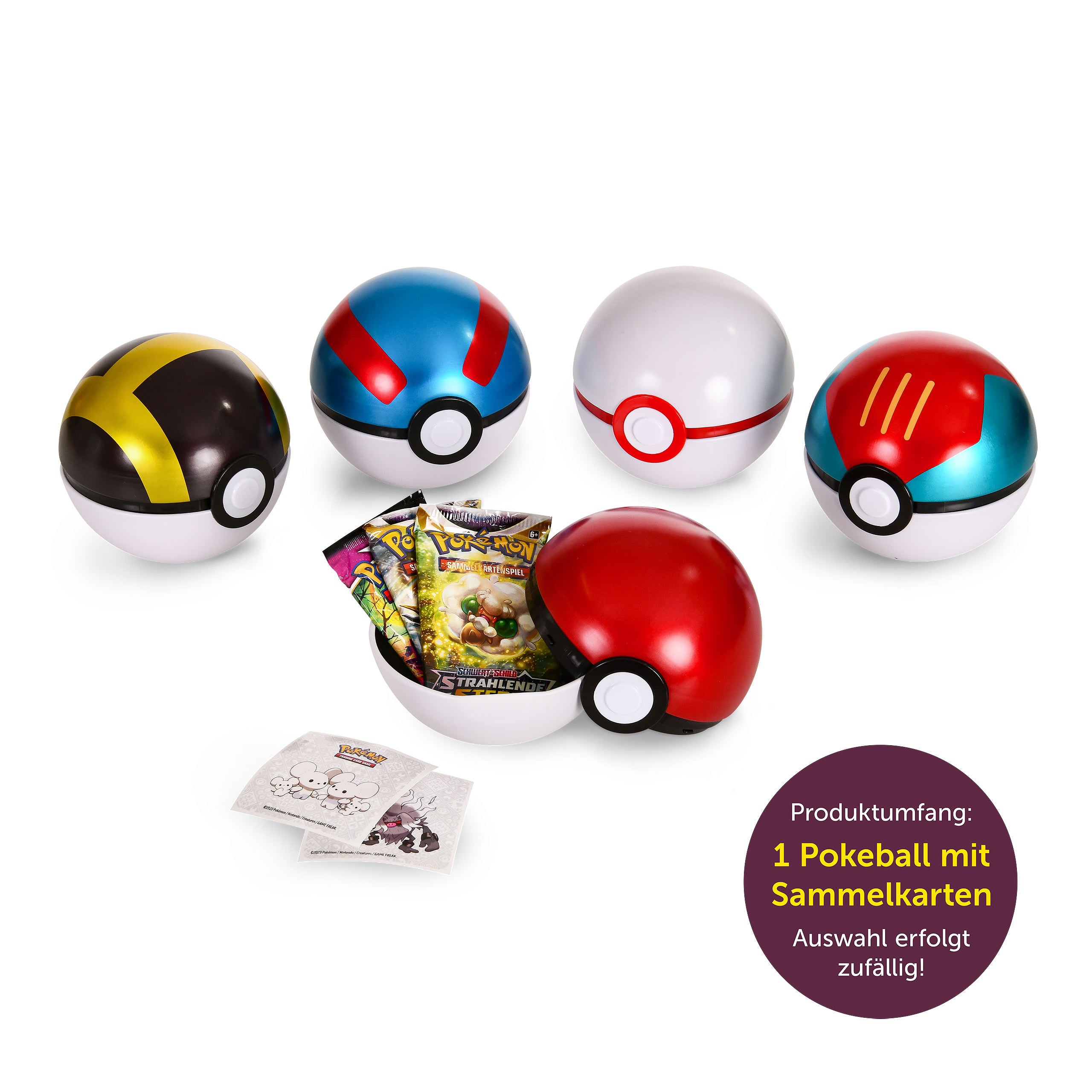Produktbild Pokemon - Mystery Pokeball Cards Tin Box