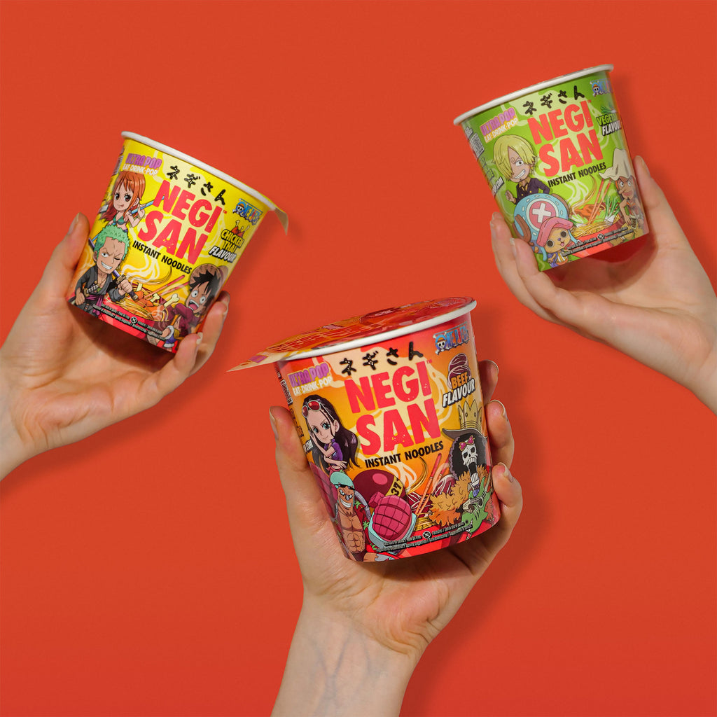 Produktbild One Piece Ramen - Luffy, Zoro och Nami Kyckling Thai Snabbnudlar