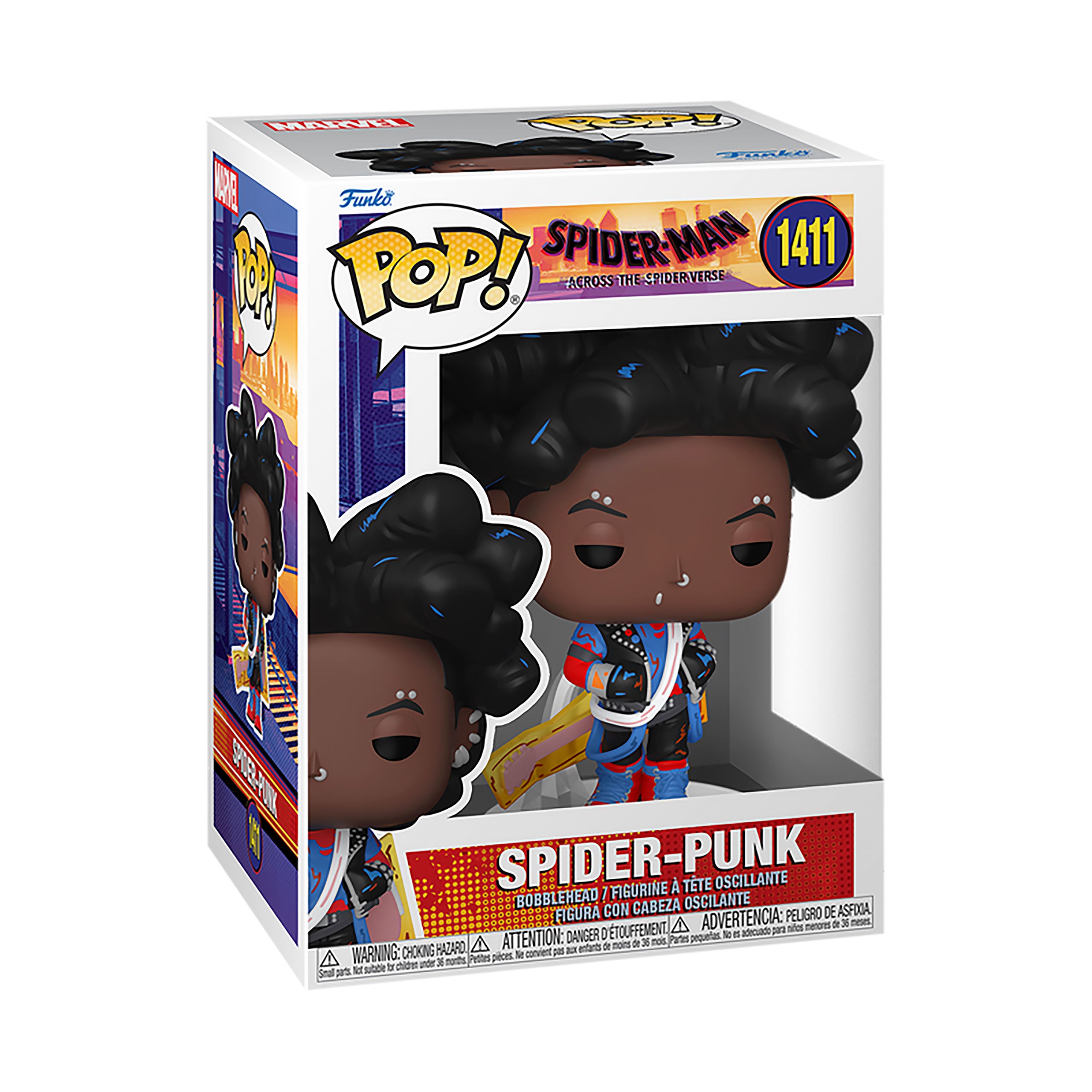 Produktbild Spider-Man: Across The Spider-Verse - Spider-Punk Funko Pop figur med vickande huvud