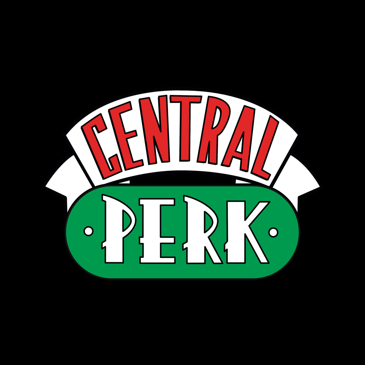 Produktbild Friends - Central Perk Logo T-shirt svart
