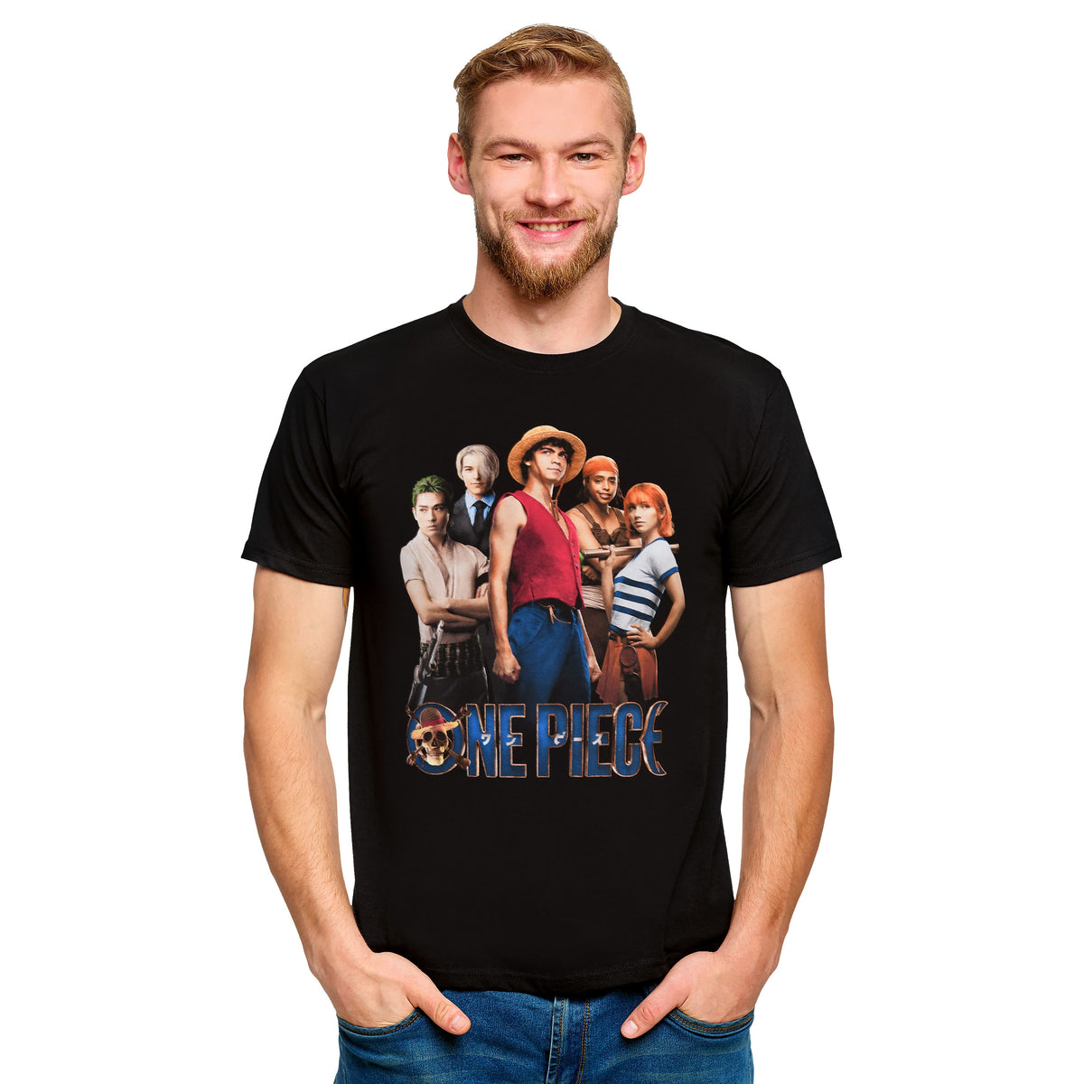 Produktbild Svart Straw Hat Crew T-shirt - One Piece