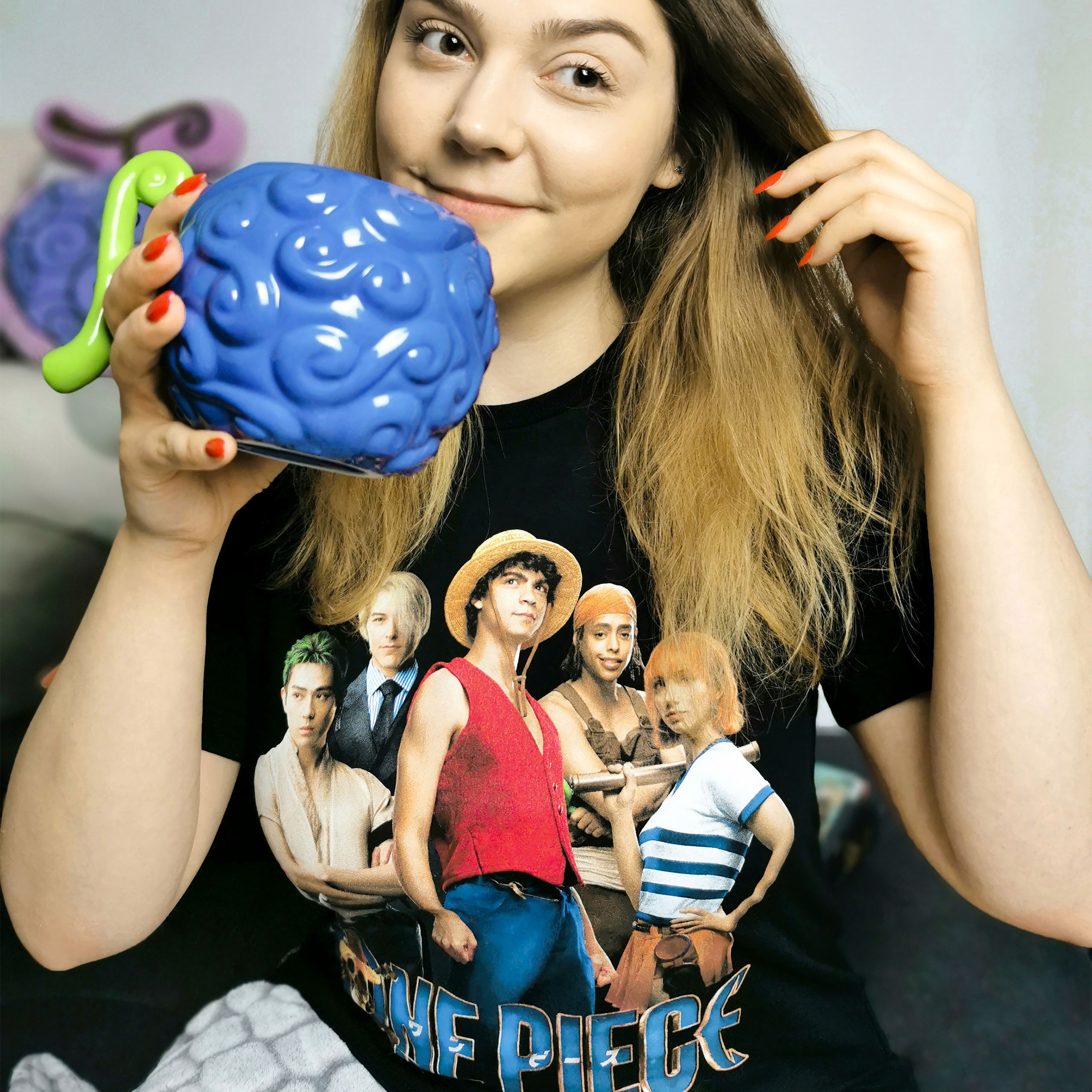 Produktbild Svart Straw Hat Crew T-shirt - One Piece