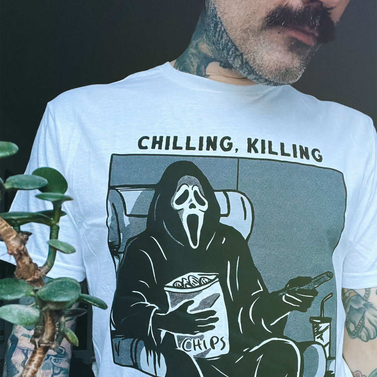 Produktbild Ghost Face - Chilling, Killing T-shirt vit