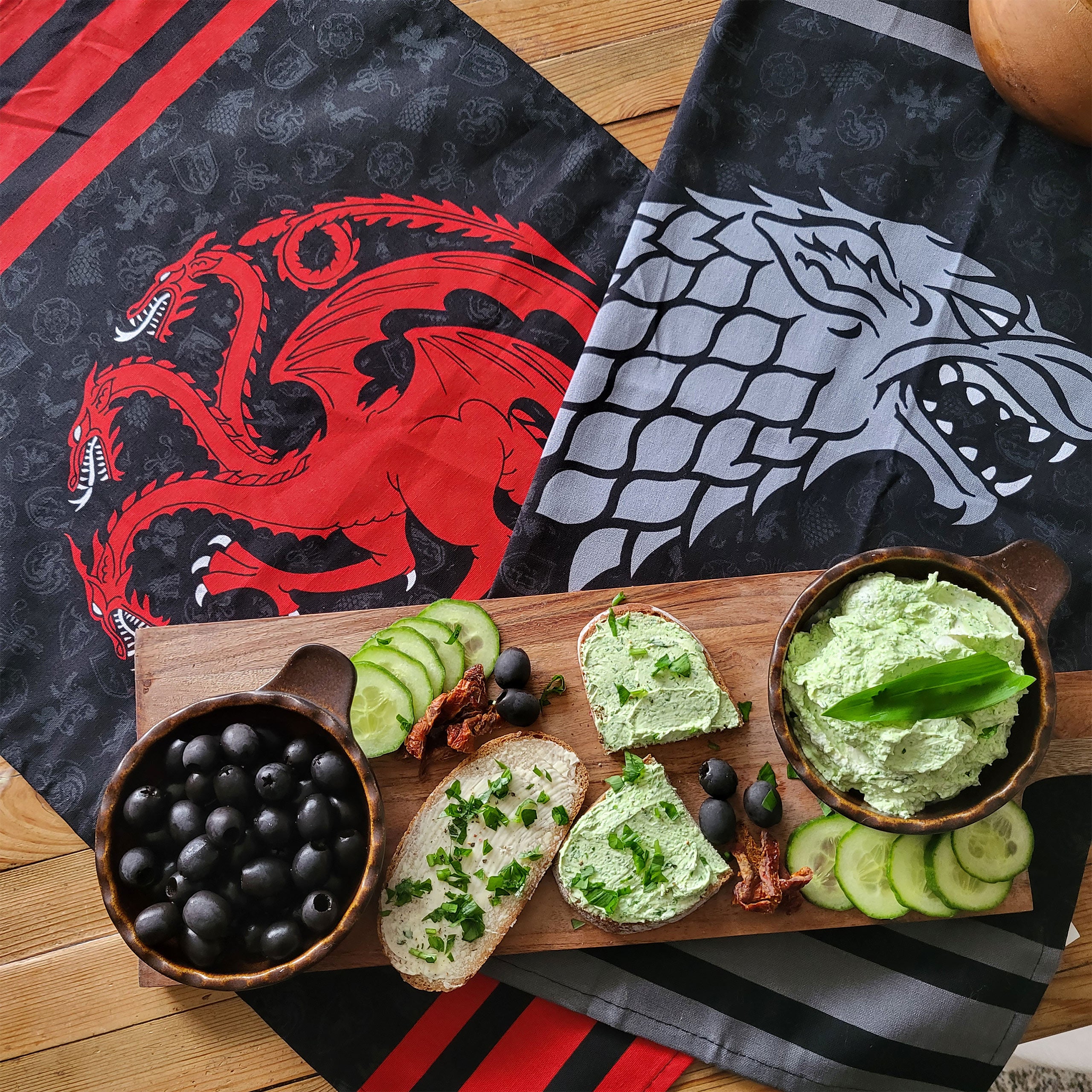 Produktbild Stark och Targaryen kökshandduksset - Game of Thrones