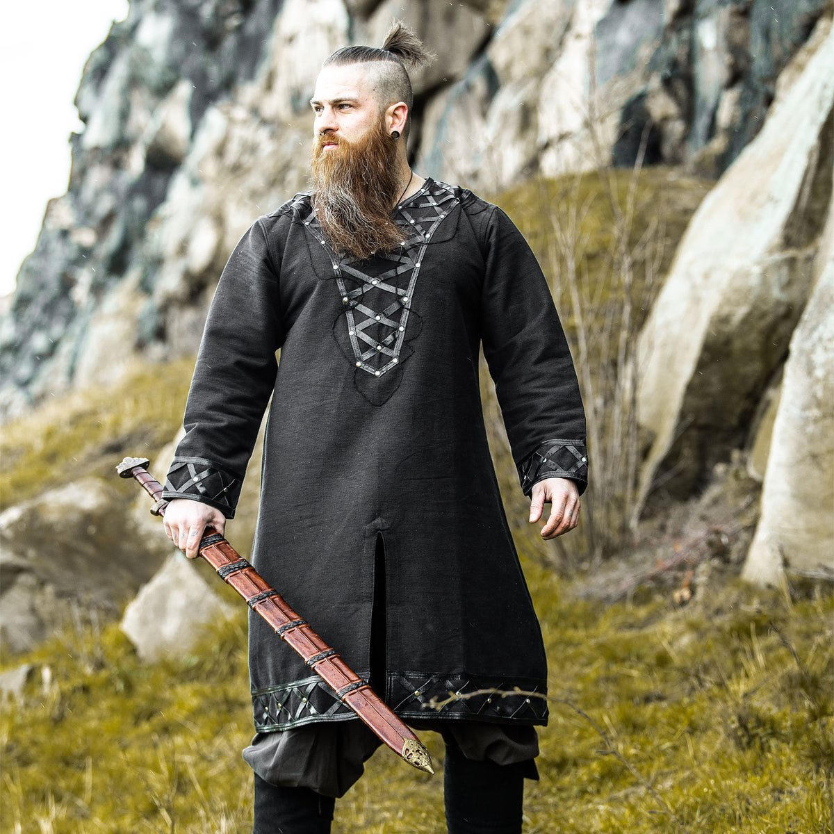 Produktbild Medeltida vikingatunika svart