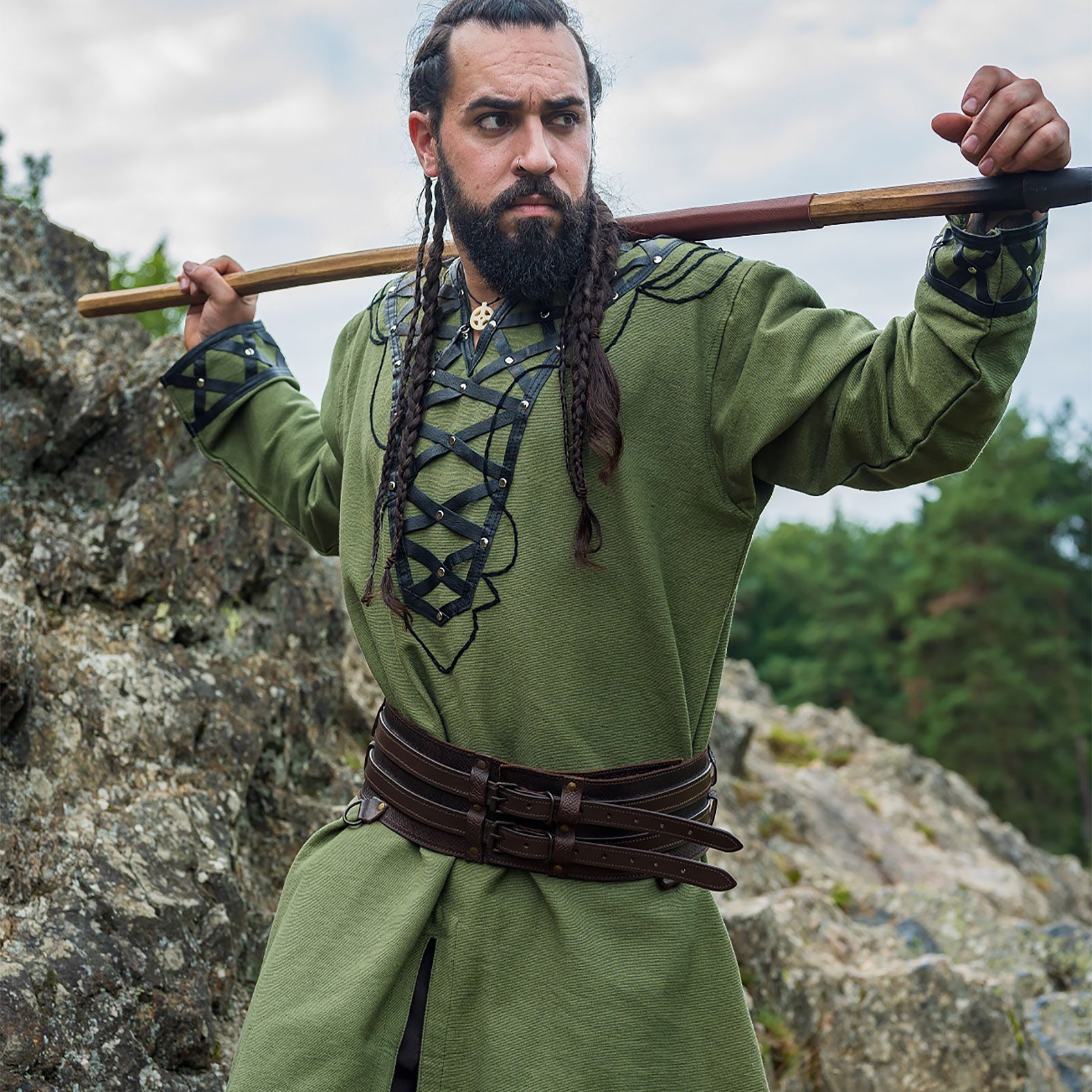 Produktbild Medeltida vikingatunika grön